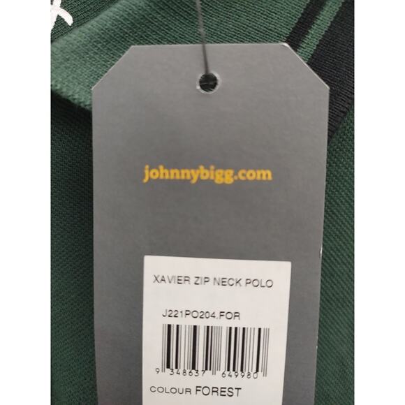 Johnny Bigg Xavier Zip Neck Polo Shirt NWT Forest Green US 4XL - Picture 4 of 9
